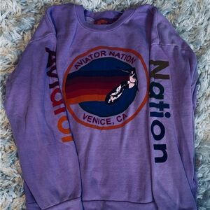 Aviator Nation Lavender Crewneck Sweatshirt LG